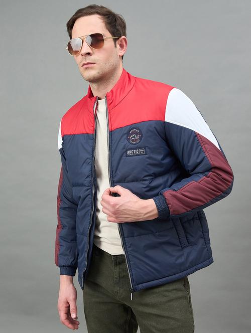 men color block sleeveless puffer jacket - 22336192 - Very Small Image - 1