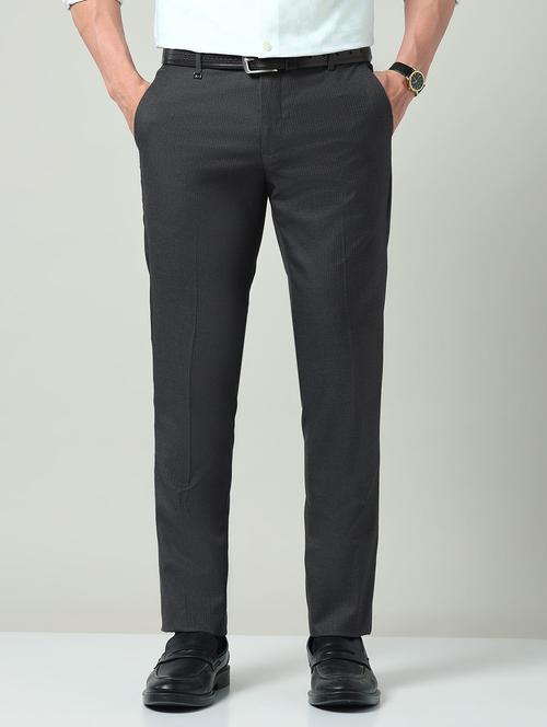 men striped mid rise flat front formal trouser - 22337977 - Very Small Image - 1