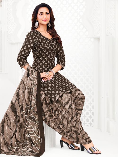 women printed three quarter sleeve kurta patiala with dupatta set - 22339371 - Very Small Image - 1