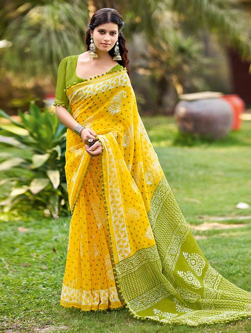 women printed casual wear saree with blouse - 22339484 - Very Small Image - 1