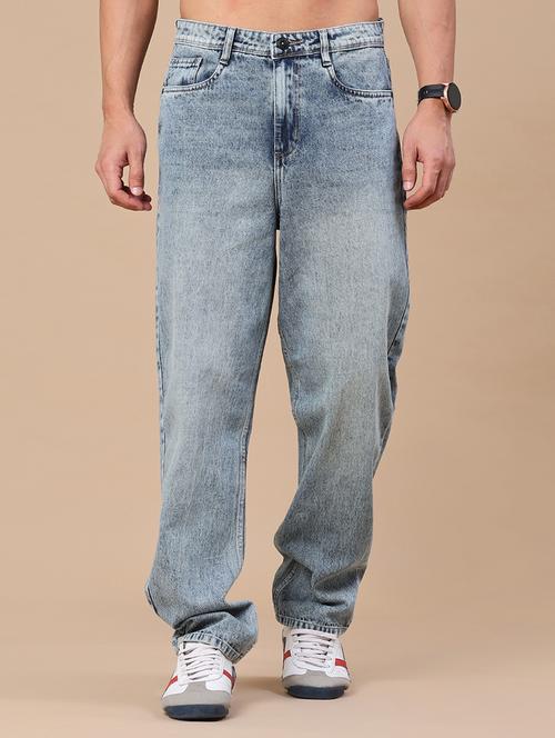 men washed mid rise full length relaxed fit jeans - 22341881 - Very Small Image - 1