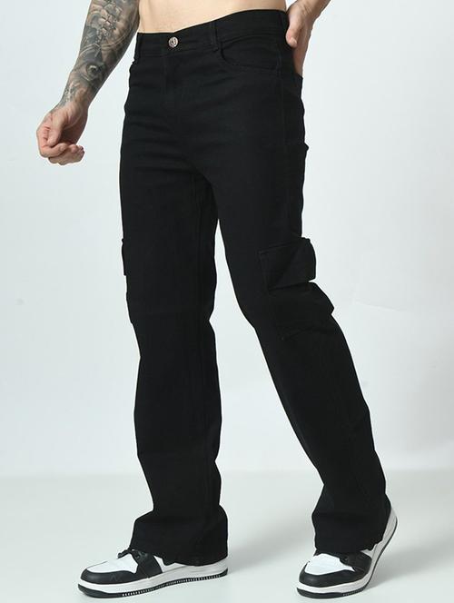 men solid mid rise relaxed fit cargo - 22344433 - Very Small Image - 1