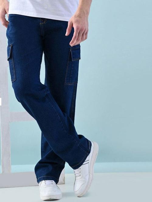 blue denim baggy jeans with pockets - 22348431 - Very Small Image - 1