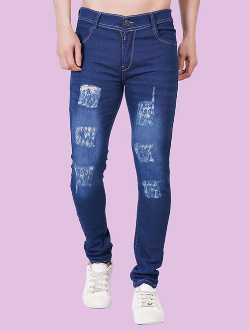 Men Distressed Mid Rise Skinny Jeans - 22348684 - Very Small Image - 1