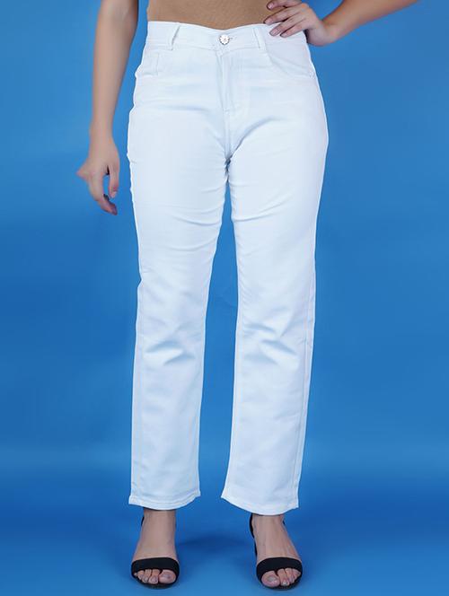 women solid mid rise straight jean - 22350477 - Very Small Image - 1