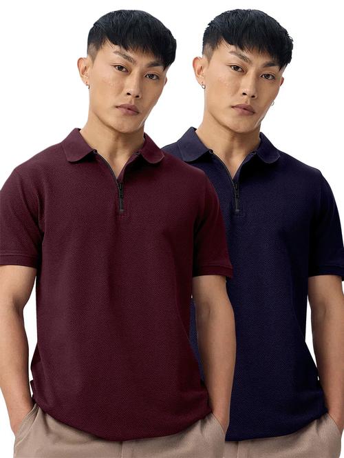 men pack of 2 solid short sleeve polo t-shirt - 22354969 - Very Small Image - 1