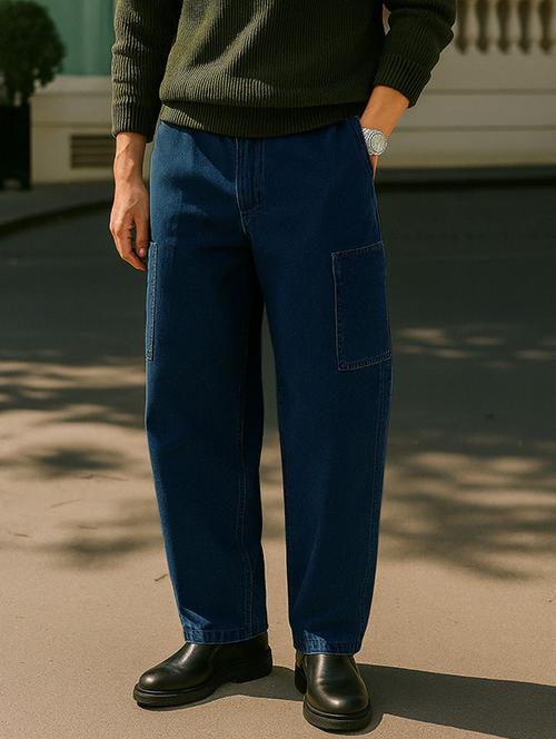 men solid mid rise cargo - 22355762 - Very Small Image - 1