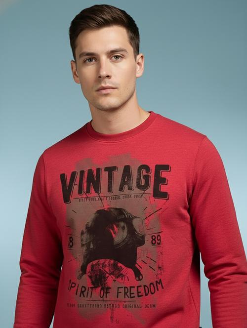 men printed long sleeve regular fit sweatshirt - 22358279 - Very Small Image - 1