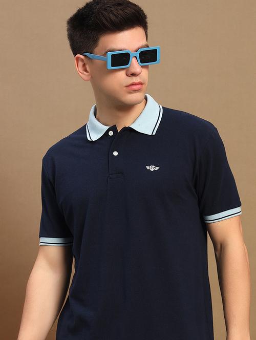men solid short sleeve regular fit polo t-shirt - 22358305 - Very Small Image - 1