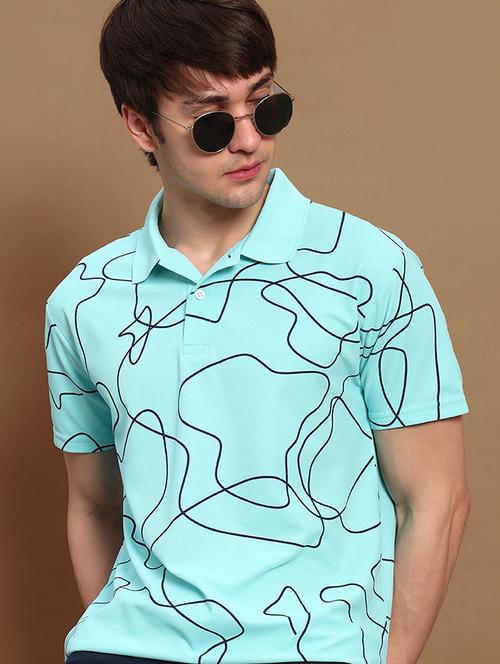 men printed short sleeve regular fit polo t-shirt - 22358441 - Very Small Image - 1