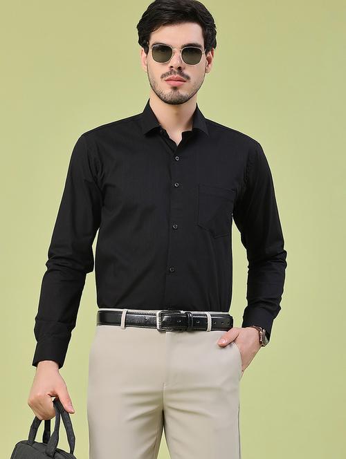 men self design long sleeve slim fit formal shirt - 22359269 - Very Small Image - 1