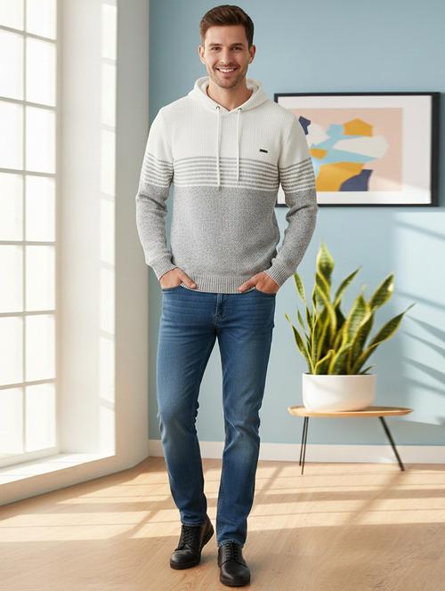 men striped long sleeve regular fit pullover - 22361916 - Very Small Image - 1