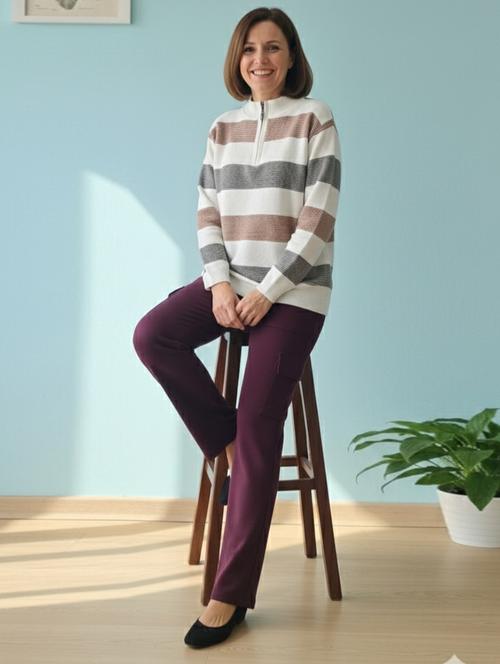 women self designed long sleeve pullover - 22361921 - Very Small Image - 1