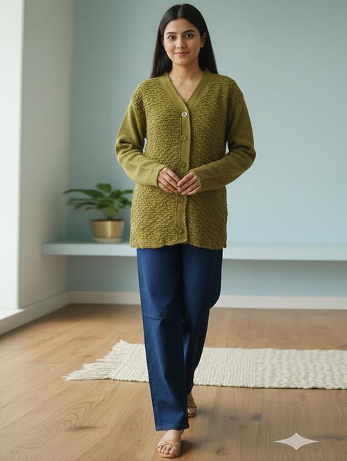 women self designed long sleeve cardigan - 22361926 - Very Small Image - 1