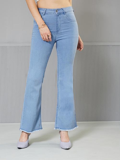 women solid high rise bootcut jeans - 22362180 - Very Small Image - 1