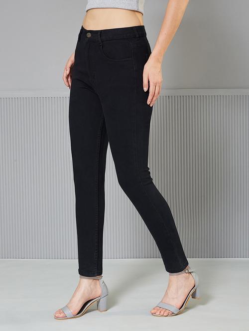 Women Solid High Rise Slim Fit Jeans - 22362189 - Very Small Image - 1