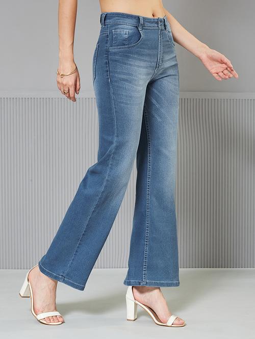 women solid high rise bootcut jeans - 22362268 - Very Small Image - 1