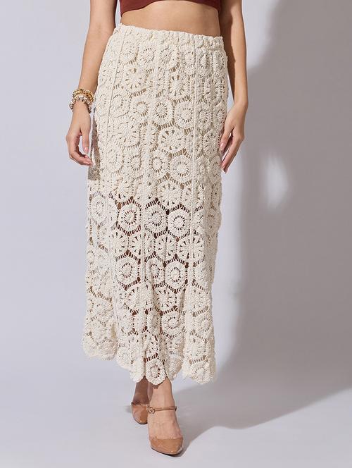 women self designed high rise crochet skirt - 22363346 - Very Small Image - 1