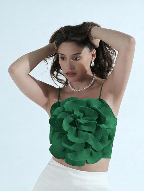 women self designed shoulder strap crop top - 22363493 - Very Small Image - 1
