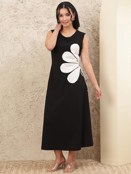 women self design sleeveless a-line dress - 22364442 - Very Small Image - 1