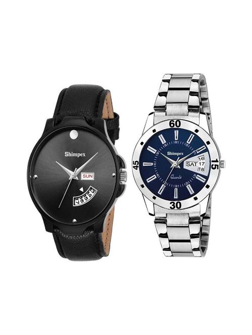 classic edge analog watch combo - 22371622 - Very Small Image - 1