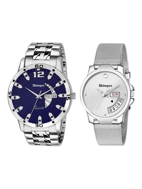classic edge analog watch for couple - 22372005 - Very Small Image - 1