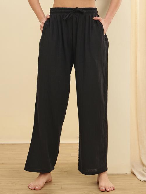 women printed mid rise lounge wear pajama - 22373622 - Very Small Image - 1