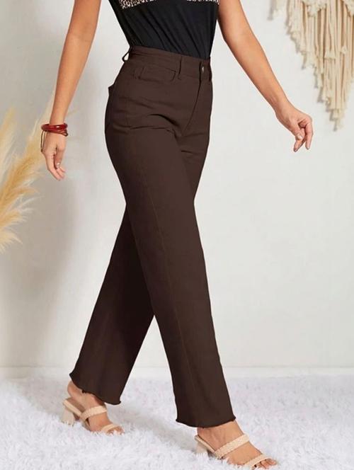 women solid high rise straight jeans - 22376293 - Very Small Image - 1