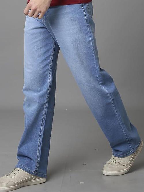 men solid mid rise straight jeans - 22376400 - Very Small Image - 1