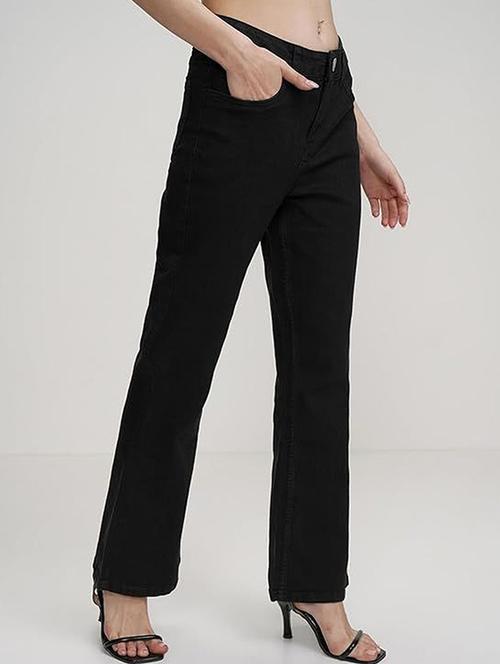 women solid high rise bootcut jeans - 22376488 - Very Small Image - 1