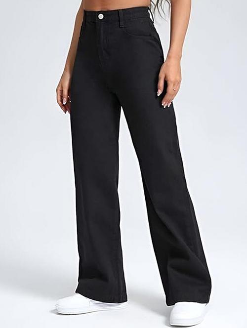 women solid high rise relaxed jeans - 22376598 - Very Small Image - 1