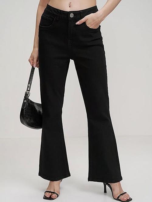 women solid high rise bootcut jeans - 22376626 - Very Small Image - 1