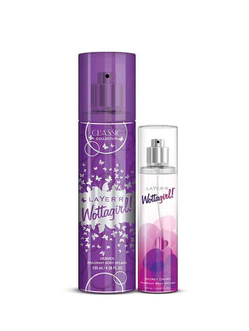 layer'r wottagirl classic collection heaven body splash 135ml with secret crush 60ml(pack of-2) - 22379331 - Very Small Image - 1