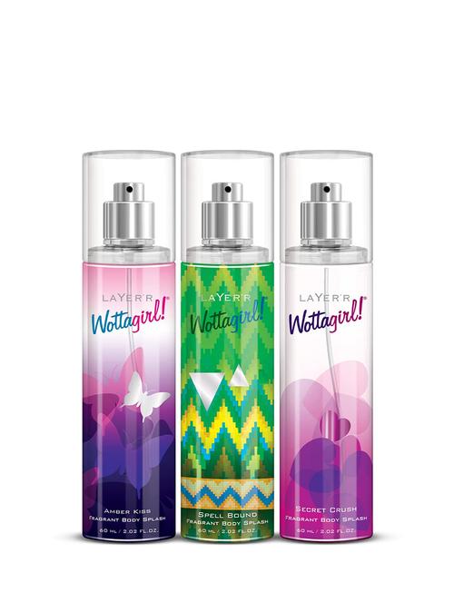 layer'r wottagirl secret crush spell boundamber kiss body spray for women, aquatic citrus; floral, 60 millilitre - 22379333 - Very Small Image - 1