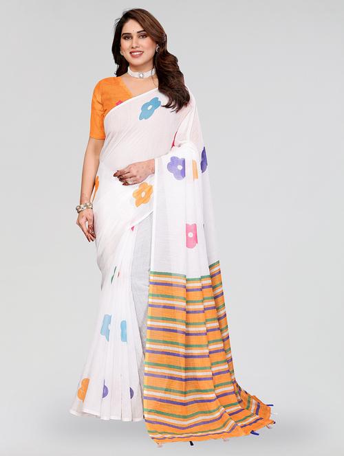 women printed casual wear saree with blouse - 22384709 - Very Small Image - 1
