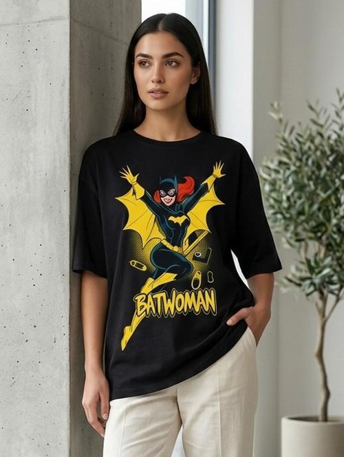 Women Printed Short Sleeve Oversized T-shirt - 22387119 - Very Small Image - 1