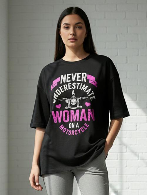 Women Printed Short Sleeve Oversized T-shirt - 22387135 - Very Small Image - 1