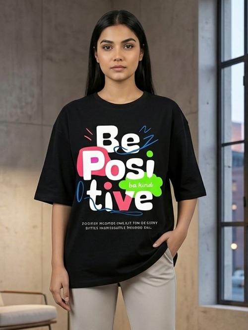 Women Printed Short Sleeve Oversized T-shirt - 22387144 - Very Small Image - 1