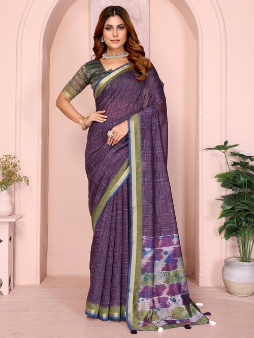 women printed casual wear saree with blouse - 22388883 - Very Small Image - 1