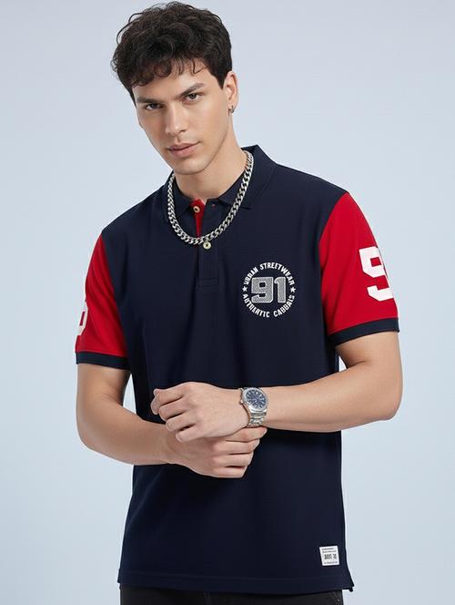 men color block short sleeve regular fit t-shirt - 22390057 - Very Small Image - 1