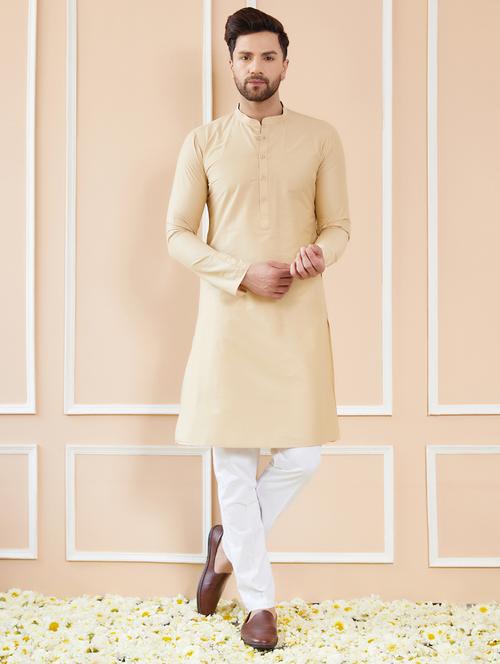 Men Mandarin Neck Long Sleeve Kurta - 22392094 - Very Small Image - 1