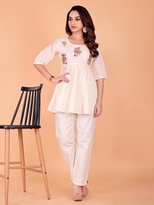 women embroidered top and trouser co-ord set - 22393886 - Very Small Image - 1