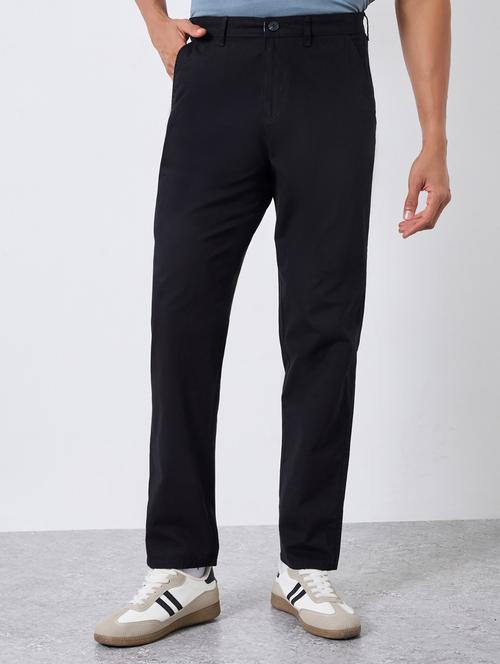 men solid mid rise chinos casual trouser - 22394843 - Very Small Image - 1