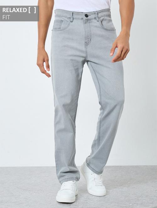 men plain mid rise full length relaxed fit jeans - 22394975 - Very Small Image - 1