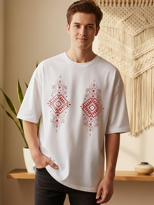 men printed short sleeve oversized t-shirt - 22399345 - Very Small Image - 1