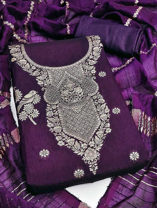 women self design unstitched suit set - 22401658 - Very Small Image - 1