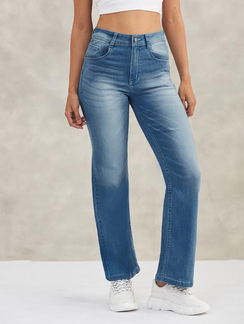 women solid high rise bootcut jeans - 22402021 - Very Small Image - 1