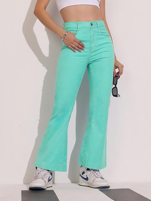 women solid high rise bootcut jeans - 22402270 - Very Small Image - 1