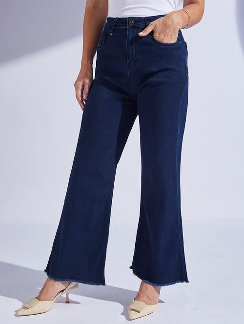 Women Solid High Rise Bootcut Jean - 22402943 - Very Small Image - 1