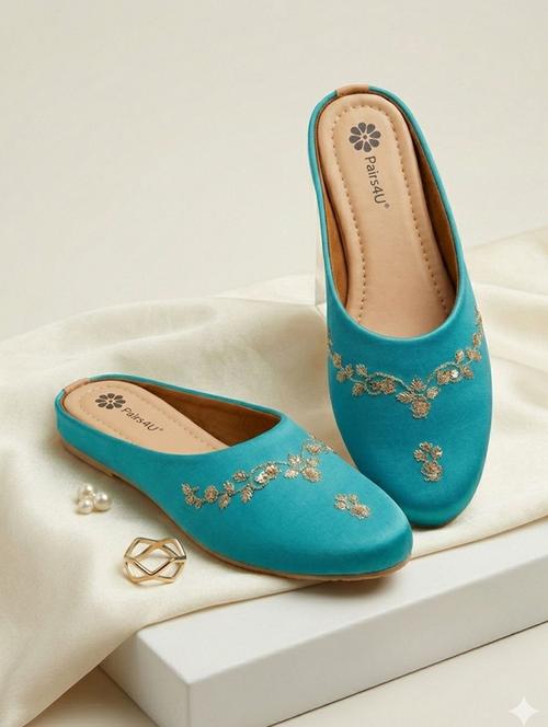 women embroidered slip on mule - 22403950 - Very Small Image - 1